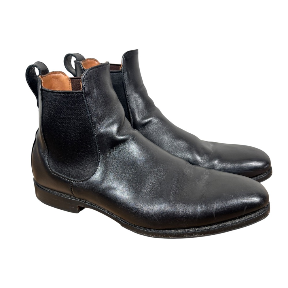 Allen Edmonds Liverpool Chelsea Ankle Boots Mens 10E‎ Wide Black Leather Slip On